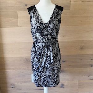 BCBGMAXAZRIA Sherri Snake Print Wrap Dress